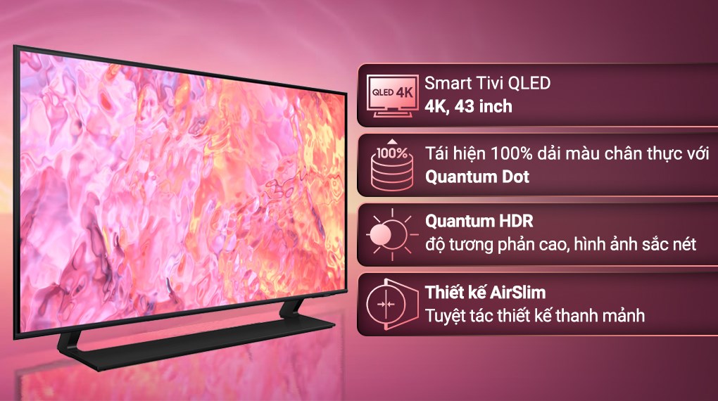 Smart Tivi QLED 4K 43 inch Samsung QA43Q60C