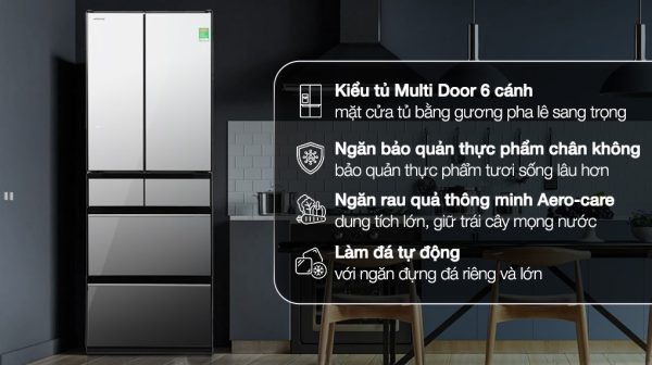 Tủ lạnh Hitachi Inverter 540 lít Multi Door R-HW540RV(X)