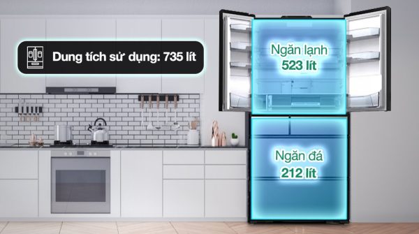 Tủ lạnh Hitachi Inverter 735 lít Multi Door R-ZX740KV X