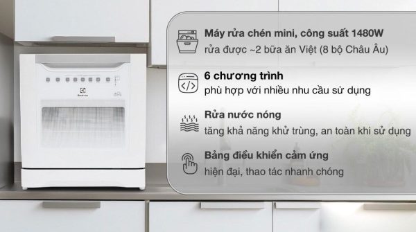 Máy rửa chén mini Electrolux ESF6010BW