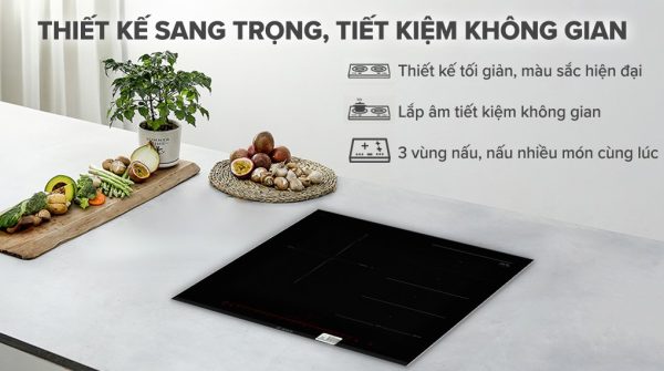 Bếp từ 3 vùng nấu lắp âm Bosch PXJ675DC1E
