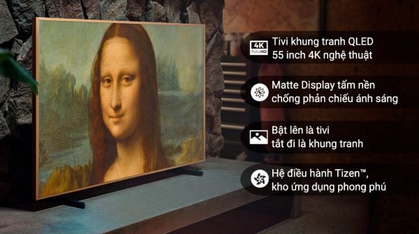 Tivi Khung Tranh QLED Samsung AI 4K 55 inch QA55LS03B