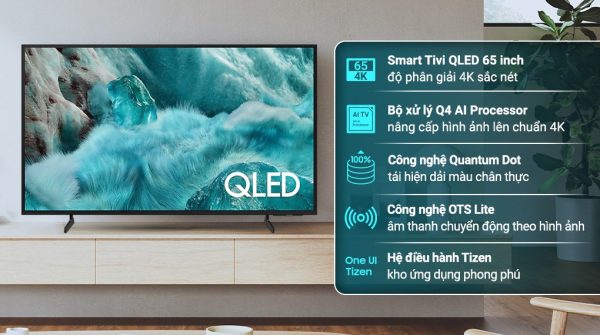 Smart Tivi QLED Samsung AI 4K 65 inch QA65Q7FA