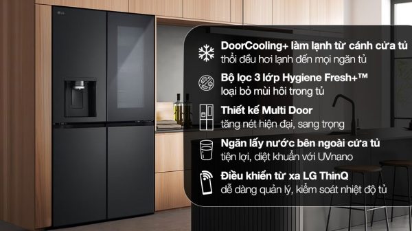 LG Inverter 508 lít Multi Door InstaView LFI50BLMAI