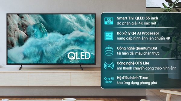 Tivi QLED Samsung AI 4K 55 inch QA55Q7FA
